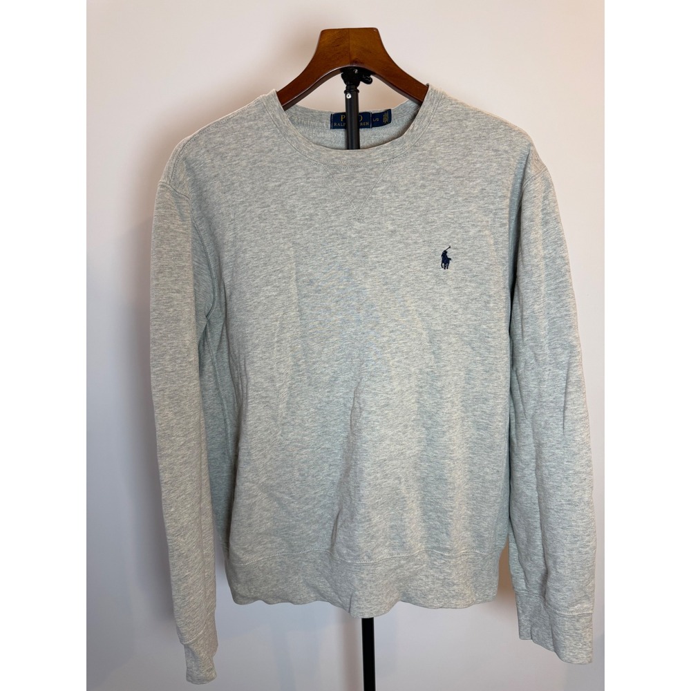 Polo Ralph Lauren Mens Gray Crewneck Sweatshirt Pony Logo Size Large